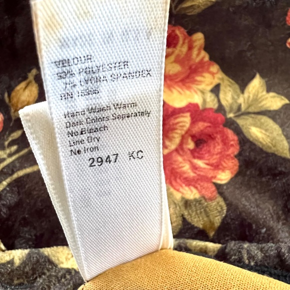 Vintage UNGARO LINGERIE Stretch Velour Body Suit in Floral Print - M - Picture 7 of 12